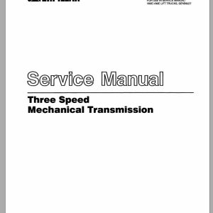 CAT Forklift V90E Service Manual