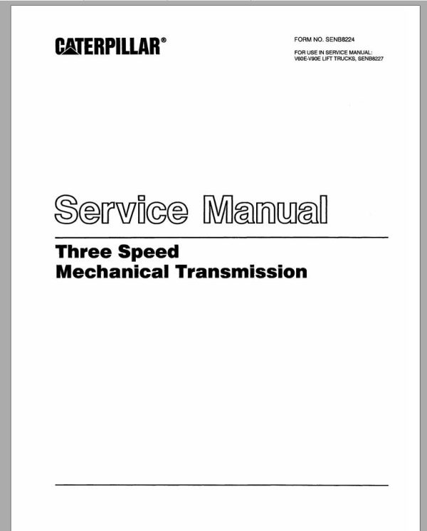 CAT Forklift V90E Service Manual