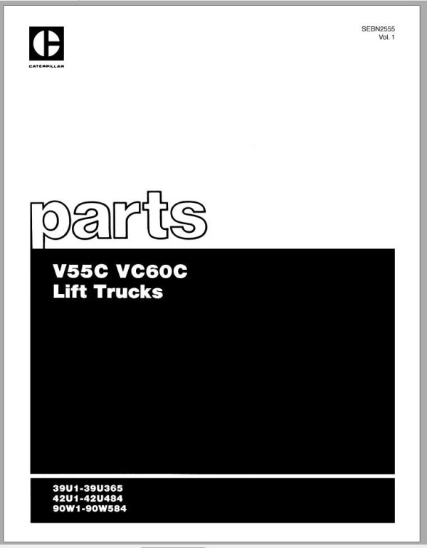 CAT Forklift VC60C Spare Parts Manual