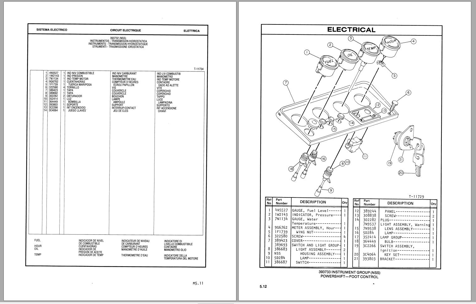 CAT Forklift VC60C Spare Parts Manual