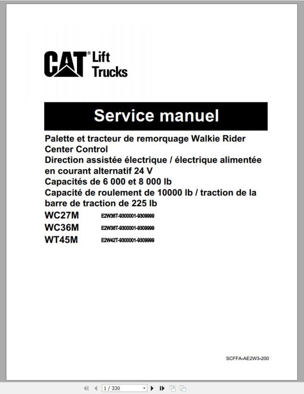 CAT Forklift WC36M Service Manual 1