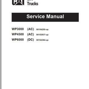 CAT Forklift WP4500 Service Operation Maintenance Manual