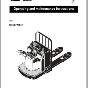 CAT Forklift WR30 WR40 Operation Maintenance Manual
