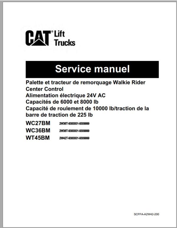 CAT Forklift WT45BM Service Operation Maintenance Manual 1