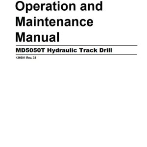 CAT Hydraulic Track Drill MD5050T Operation and Maintenance Manual BI006824