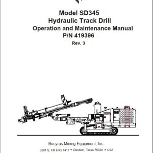 CAT Hydraulic Track Drill SD345 Operation and Maintenance Manual BI621946