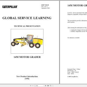CAT Motor Grader 14M Global Service Learning Technical Presentation 1