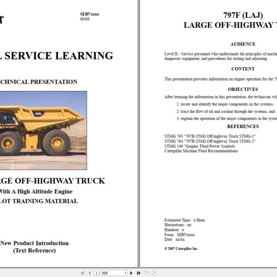 CAT OffHighway Trucks 793F Service Training