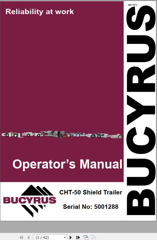 CAT Roof Support Carrier SH150 Operation And Maintenance Manual BI014674