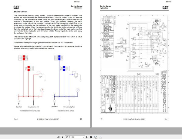 CAT Roof Support Carrier SH150 Operation And Maintenance Manual BI643726 1