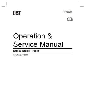 CAT Roof Support Carrier SH150 Shield Trailer Operation And Maintenance Manual BI001904