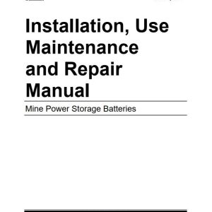 CAT Roof Support Carrier SH620 Mine Power Storage Batteries Operation And Maintenance Manual BI001953