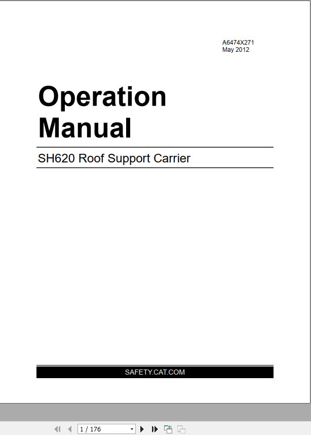 CAT Roof Support Carrier SH620 VT620 Operation And Maintenance Manual BI630063