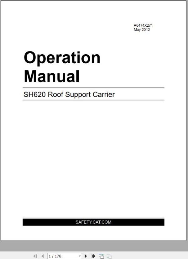 CAT Roof Support Carrier SH620 VT620 Operation And Maintenance Manual BI630065