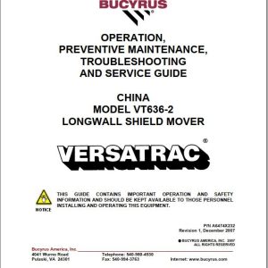 CAT Roof Support Carrier SH630 China Operation And Maintenance Manual BI000756