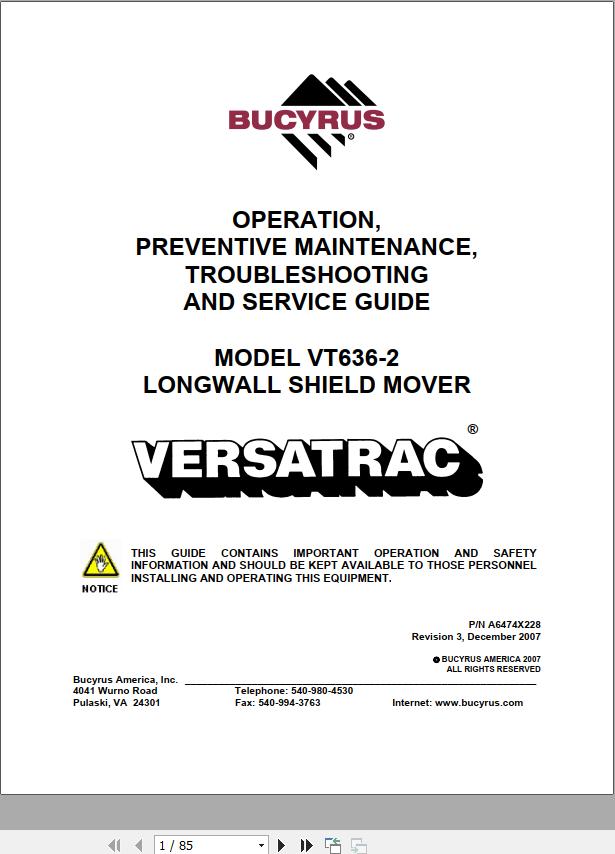 CAT Roof Support Carrier SH630 VT636 2 Battery Charger Operation And Maintenance Manual BI630077