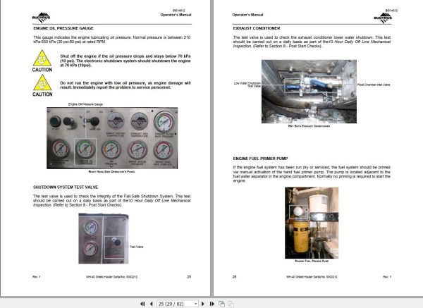 CAT Roof Support Carrier SH640 D Operation And Maintenance Manual BI014612 1
