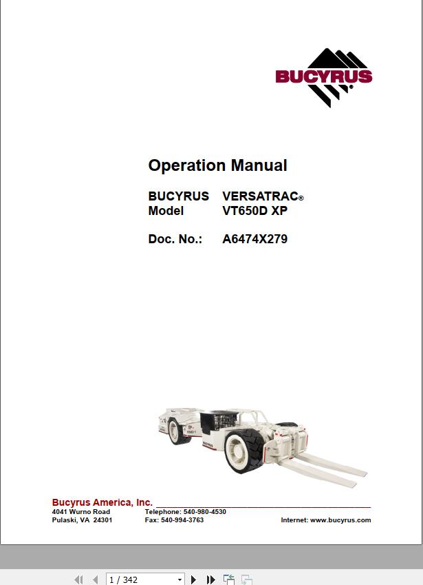 CAT Roof Support Carrier SH650 D VT650D Operation And Maintenance Manual BI630135