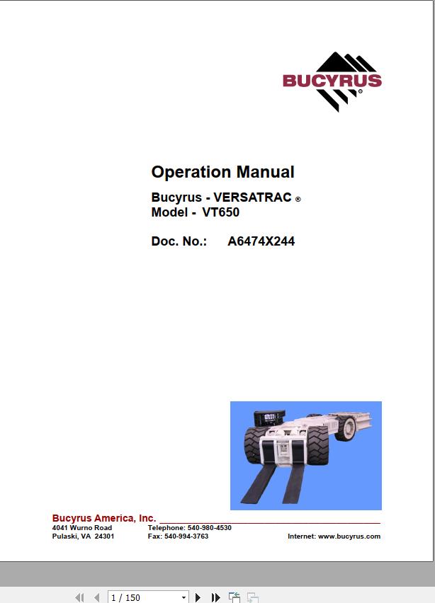 CAT Roof Support Carrier SH650 VT650 Operation And Maintenance Manual BI630110