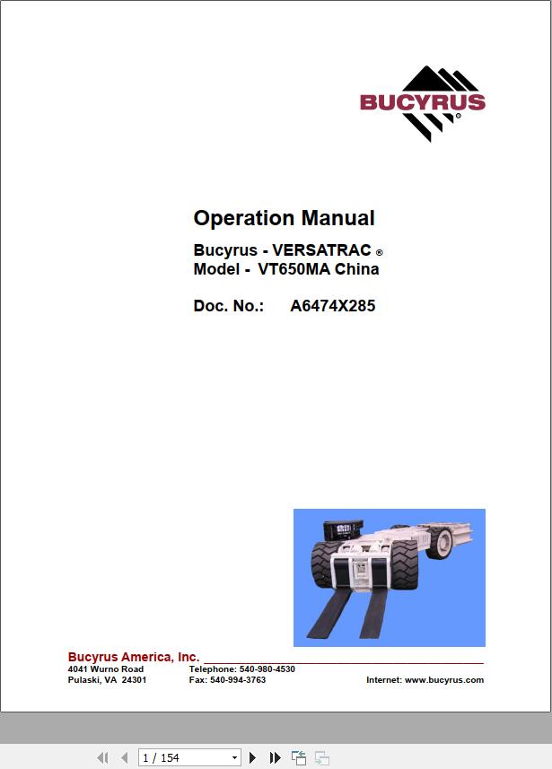 CAT Roof Support Carrier SH650 VT650 Operation And Maintenance Manual BI630121