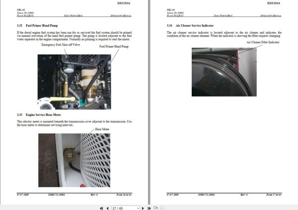 CAT Roof Support Carrier SH660 FBL40 Operator Manual BI643644 2