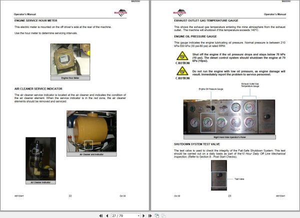 CAT Roof Support Carrier SH660B 55H Shield Hauler Operator Manual BI620093 2