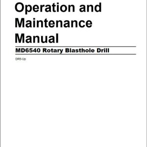 CAT Rotary Blasthole Drill MD6540 Operation and Maintenance Manual EM027298