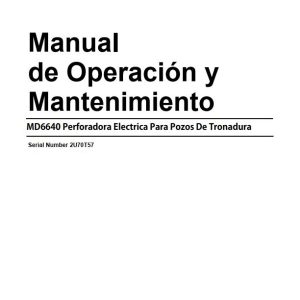 CAT Rotary Blasthole Drill MD6640 Operation and Maintenance Manual BI011953