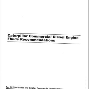 CAT Rotary Track Drill 39HR Caterpillar Commercial Diesel Engine Fluids Recommendations Manual BI619733