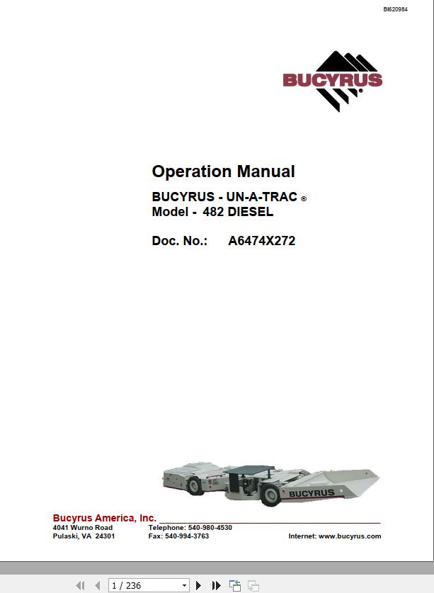CAT Scoop 482D SU482DN Operation Manual BI620984