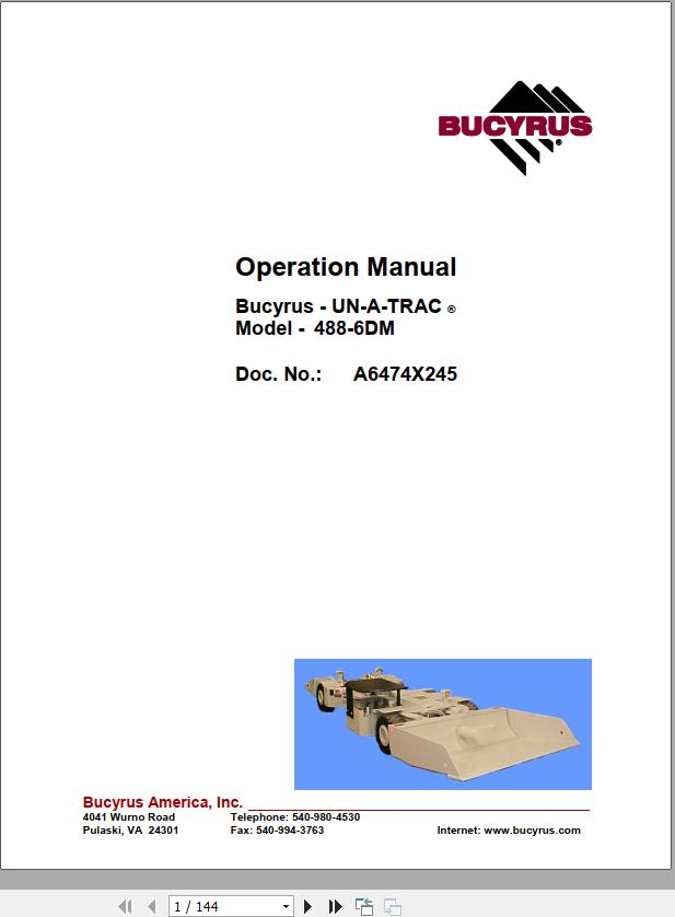 CAT Scoop 488 6DM 488 2711 Battery Operation and Maintenance Manual BI629693