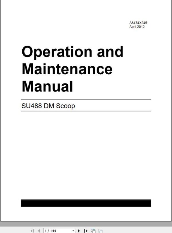 CAT Scoop 488 6DM 488 4097 Battery Operation and Maintenance Manual BI629986