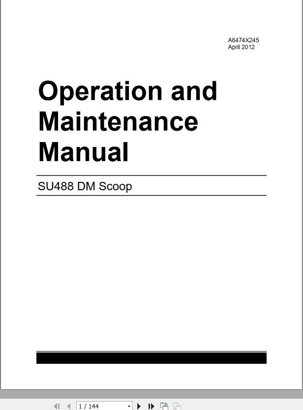 CAT Scoop 488 6DM 488 4097 Battery Operation and Maintenance Manual BI629986