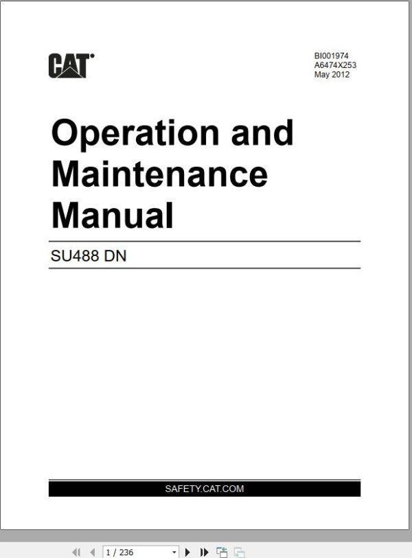 CAT Scoop 488D 488 4190 Operation and Maintenance Manual BI631456