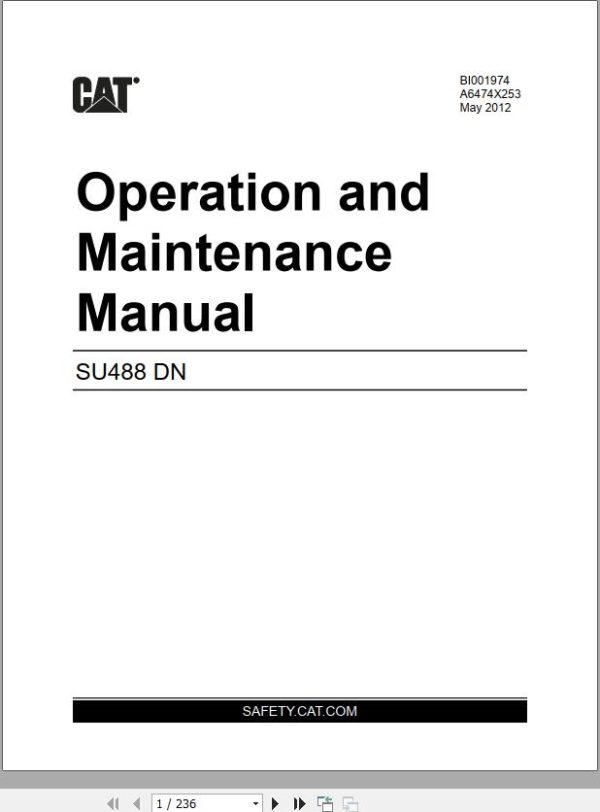 CAT Scoop 488D Operation and Maintenance Manual BI631458 1