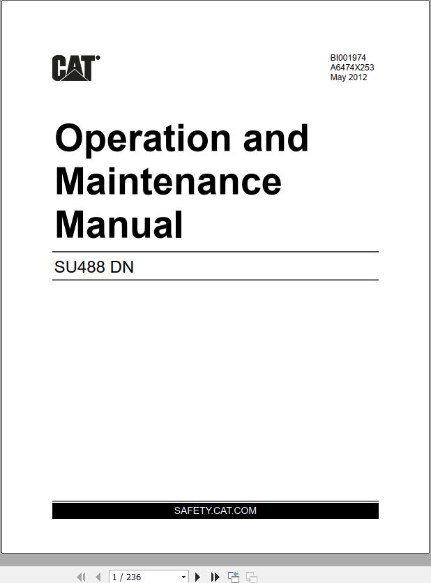 CAT Scoop 488D Operation and Maintenance Manual BI631458 1