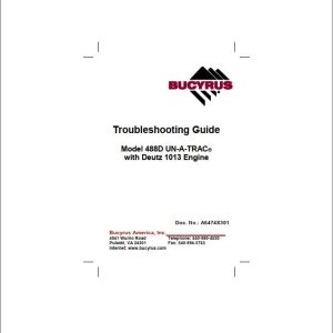 CAT Scoop 488D SU488DN Troubleshooting Guide BI000922