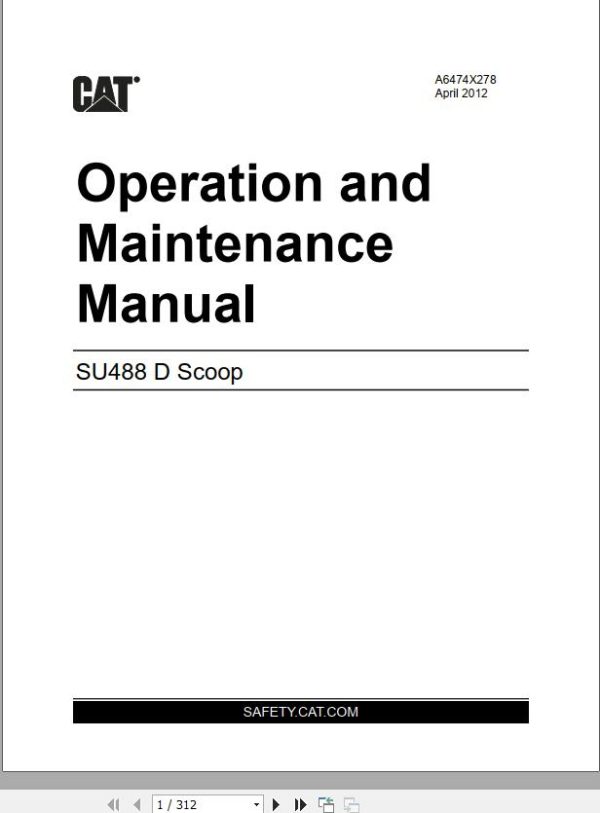 CAT Scoop 488DLHDXP 488 2861 Operation and Maintenance Manual BI629890