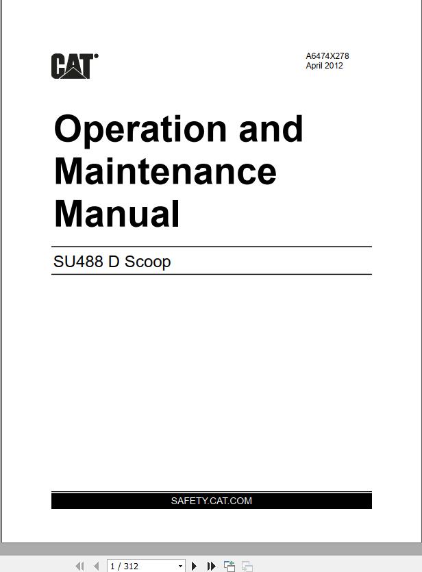 CAT Scoop 488DLHDXP 488 2861 Operation and Maintenance Manual BI629890
