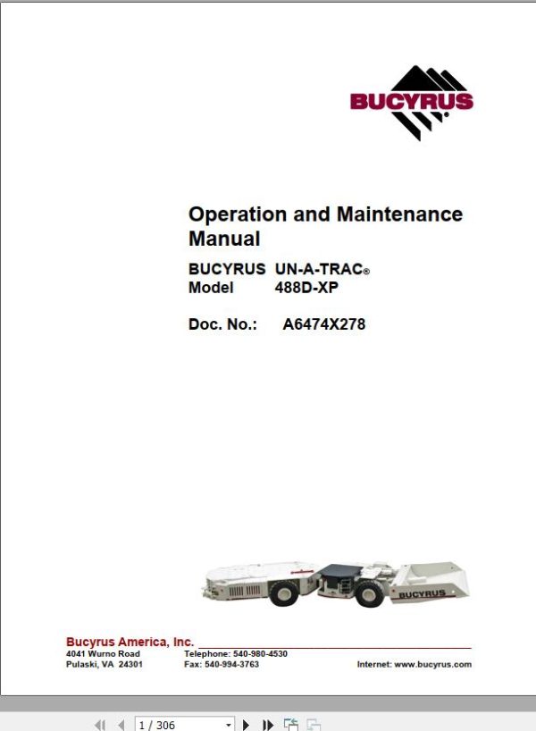 CAT Scoop 488DXP 488 4036 Operation and Maintenance Manual BI629933