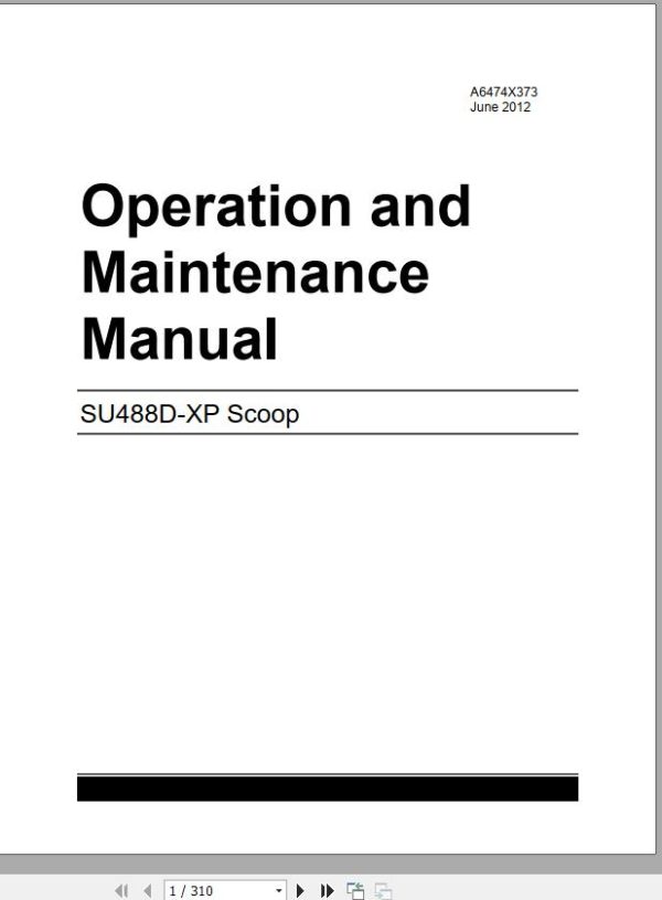CAT Scoop 488DXP 488 4119 Battery Operation and Maintenance Manual BI630007
