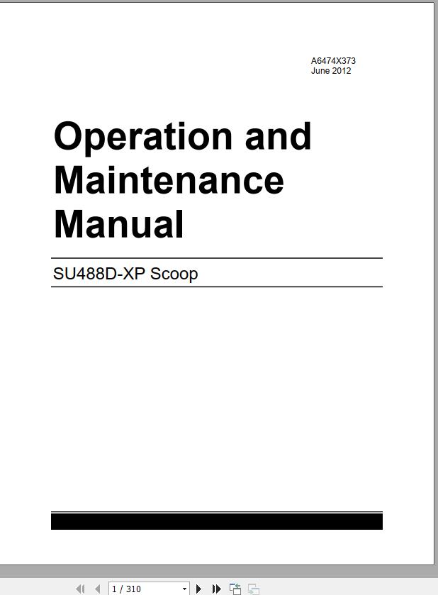 CAT Scoop 488DXP 488 4119 Battery Operation and Maintenance Manual BI630007