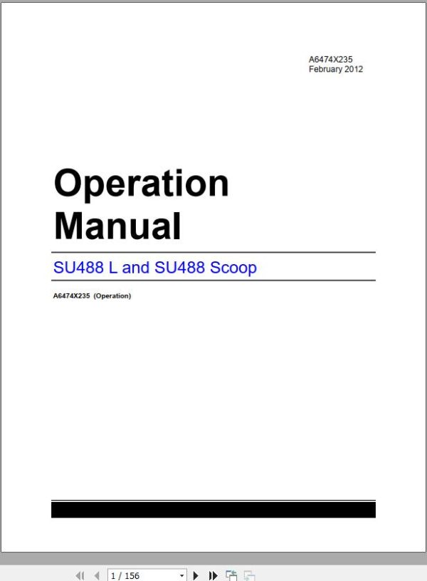 CAT Scoop 488XL 488 2806R Battery Operation and Maintenance Manual BI629851 1