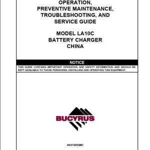 CAT Scoop LA10C China Battery Charger Operation and Maintenance Manual BI000846 1