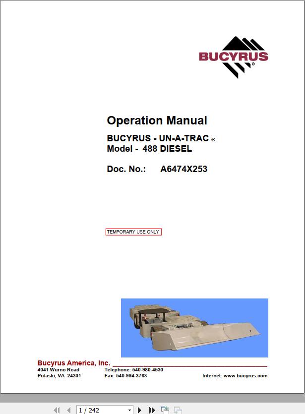 CAT Scoop SU488 D 488 2784 Operation and Maintenance Manual BI629757 1