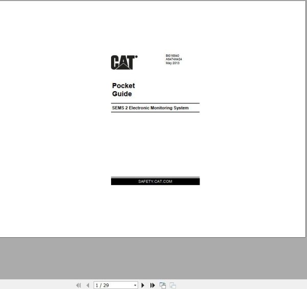 CAT Scoop SU488 D SH650 D SEMS 2 Electronic Monitoring Operation and Maintenance Manual BI016940 1 1