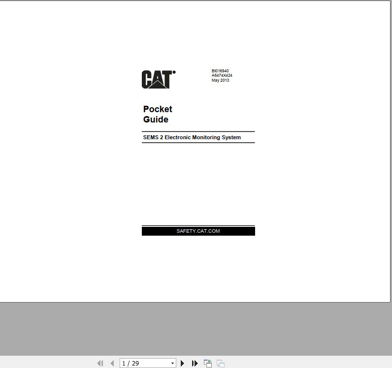 CAT Scoop SU488 D SH650 D SEMS 2 Electronic Monitoring Operation and Maintenance Manual BI016940 1 1