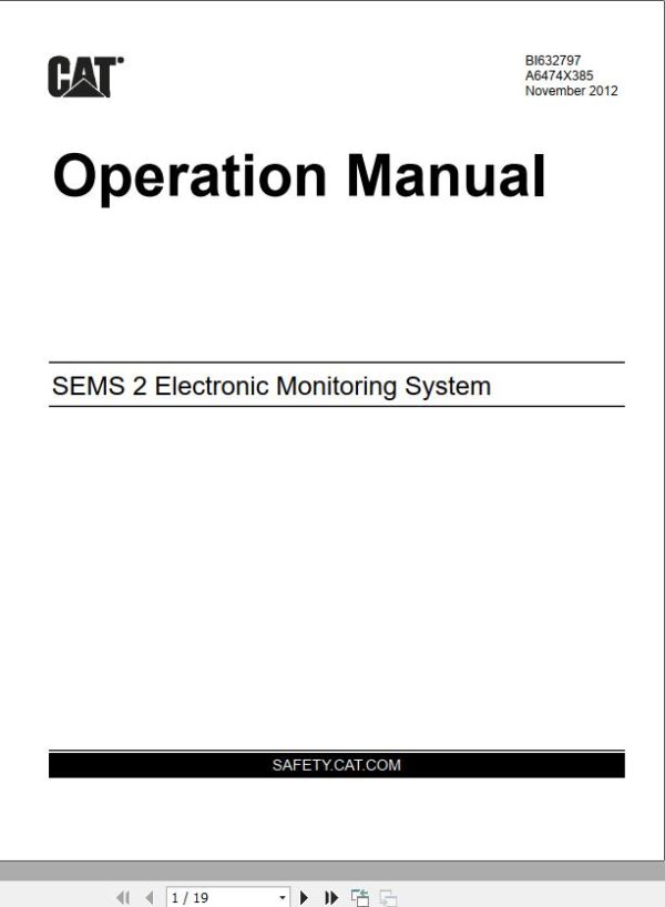 CAT Scoop SU488 SH650 Electronic Monitoring System Operation and Maintenance Manual BI632797 1