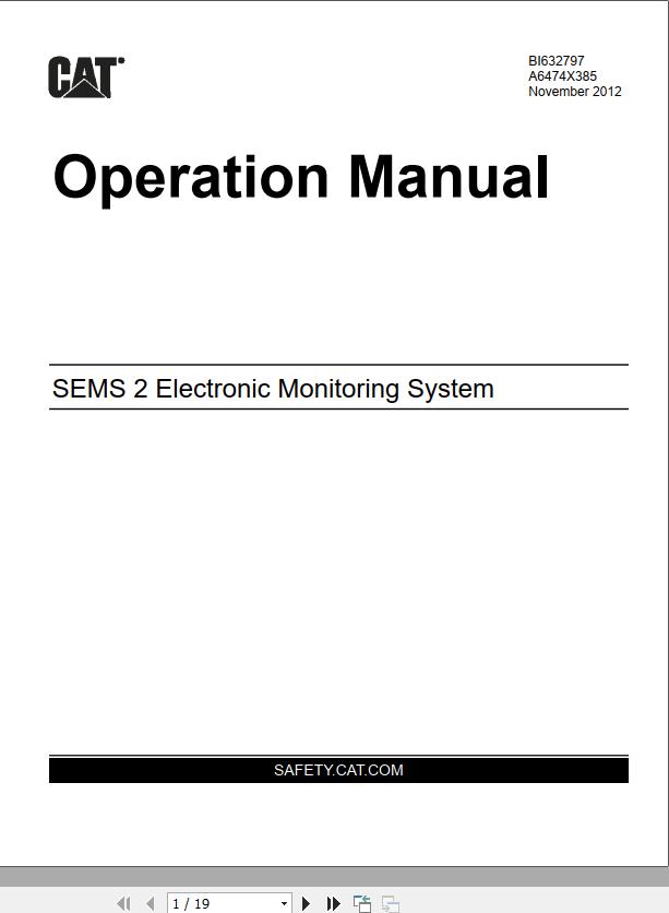 CAT Scoop SU488 SH650 Electronic Monitoring System Operation and Maintenance Manual BI632797 1