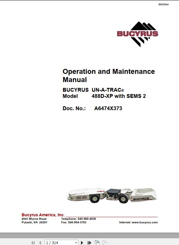 CAT Scoop SU488D Operation and Maintenance Manual BI000944 1